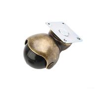Paquete de 4 ruedas giratorias de bola de 1.5 pulgadas para sofá otomano | Giratorio suave de 360 grados, placa de acero dorado, 1.5 pulgadas de diámetro, ideal para sofás, otomanas, sillas ligeras