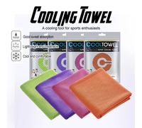 Paquete de 4 Toallas Refrescantes, Toalla de Hielo Suave y Transpirable para Deportes y Actividades al Aire Libre, Secado Rápido, Absorbe el Sudor Mixed Blue