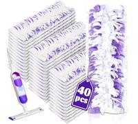 Paquete de 40 almohadillas desechables compatibles con almohadillas Swiffer Power Mop de repuesto para recambios de mopa Swiffer Power, recambios de almohadillas de fregona multisuperficie,