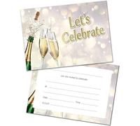 Paquete de 40 invitaciones de fiesta para adultos con sobres, invitaciones de fiesta temática champán para cumpleaños, aniversario o cualquier celebración