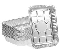 Paquete de 45 bandejas de goteo para Weber, accesorios de parrilla para Weber Spirit, Genesis, Traveler, serie Q, revestimientos de bandeja de grasa de papel de aluminio desechables, 8.5 x 6 pulgadas