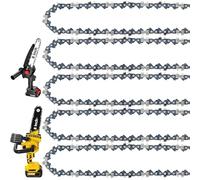 Paquete de 5 cadenas de motosierra de 8 pulgadas de paso de 0.25 pulgadas, calibre de 0.43 pulgadas, 47 eslabones de transmisión, cadena de sierra de poste de repuesto para motosierra IMOUMLIVE de 8