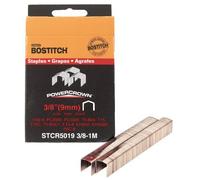 Paquete de 5 grapas PowerCrown STCR50193/8-1M de 3/8 pulgadas resistentes de 7/16 pulgadas, 1000 por paquete