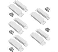 Paquete de 5 interruptores magnéticos de puerta con cable ABS para puertas de madera con opciones de instalación flexibles, normalmente abierto, tipo normalmente cerrado (B)