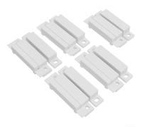 Paquete de 5 interruptores magnéticos de puerta con cable ABS para puertas de madera con opciones de instalación flexibles, normalmente abierto, tipo normalmente cerrado (A)