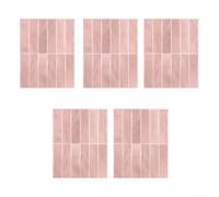 Paquete de 5 pegatinas de pared 3D con textura de piedra realista para cocina y baño, paneles impermeables de poliuretano para mascotas, fácil de despegar y decoración del hogar, azulejos en color