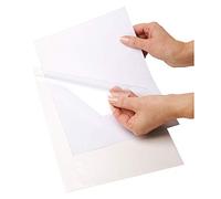 Paquete de 50 fundas de plástico transparente A4 con parte superior abierta y lateral de 100 micras pp para presentaciones de proyectos