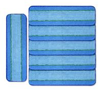 Paquete de 6 almohadillas de fregona compatibles con fregonas Bona, almohadillas de limpieza de microfibra de repuesto para la familia de fregonas Bona, almohadillas de repuesto secas y húmedas para