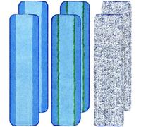 Paquete de 6 almohadillas de repuesto de limpieza de microfibra para mopa Bona, almohadilla de limpieza de microfibra lavable y reutilizable para suelos de madera dura, uso en seco y húmedo, 2