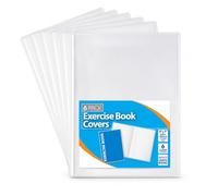 Paquete de 6 fundas transparentes para libros de ejercicios de 9 x 7 pulgadas, fundas protectoras de plástico fuerte, cubierta protectora transparente, cuaderno escolar (A5)