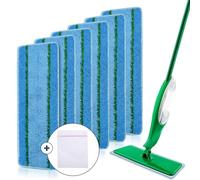 Paquete de 6 repuestos de fregona con spray mejorados para fregona Libman Freedom, cabezal de repuesto de fregona de microfibra lavable, almohadillas reutilizables para limpieza de suelos húmedos
