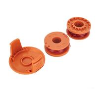 Paquete de 8+1 carrete de recortadora para Worx WG150 WG154 WG163 WG180, - Bobinas de repuesto de 10 pies 0.08 pulgadas con tapa WA0010 WA6531 para piezas de recortadora de cuerda