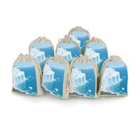 Paquete de 8 bolsas de arpillera, bolsas pequeñas de arpillera Glacier Bay, bolsa de lavanda, pequeñas bolsas de regalo de arpillera adecuadas para fiestas y festivales, así como bolsas de regalo