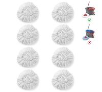 Paquete de 8 cabezales de fregona para EasyWring Spin Mop Power Recambio de microfibra de fácil limpieza