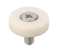 Paquete de 8 poleas de rodamiento para cajones con ruedas de plástico, varillas roscadas de acero inoxidable M6x1 y compatibilidad con sistemas deslizantes de cajones de metal (22 mm)