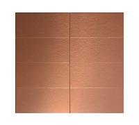 Paquete de 80 paneles de aluminio cepillado de color cobre de 3 x 6 pulgadas para salpicaduras