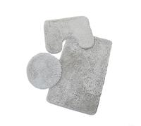 Paquete de alfombrillas de baño de 3 piezas para baño principal y suite de | Lujosamente suave pelo de 2,8 cm, juego de 3 piezas, color blanco, se adapta a baño principal, suite de invitados, tocador