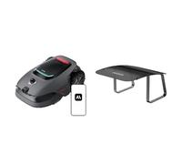 Paquete de cortacésped y garaje MOVA LiDAX Ultra 1200 sin cable delimitador, y creación automática de mapas mediante LiDAR 3D con visión de 360° e IA, planificación eficiente de rutas en forma de U