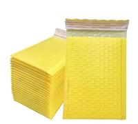 Paquete de entrega 100 Uds., sobres suministros for pequeñas empresas, paquetes envío, burbujas, bolsa embalaje, correo postal para Cosméticos(Yellow,11 * 15cm)