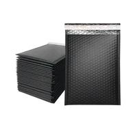 Paquete de entrega 50 Uds., bolsa burbujas, sobres suministros comerciales, paquetes envío, for embalaje publicitarios para Cosméticos(Black,15 * 18cm)