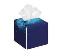 Paquete de pañuelos de PVC con Forma de Cubo, diseño Creativo de Animales, de la Marca Blue Sika White Moon Yellow Starlight, para Uso en el hogar, la Oficina y el baño.
