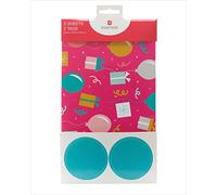Paquete de papel de regalo rosa con globos contiene 2 hojas y etiquetas de papel de regalo 689183