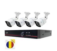 Paquete de Sistema de videovigilancia AHD PNI House PTZ1500 de 5 MP con DVR, 4 cámaras y Bandera Adhesiva incluida.