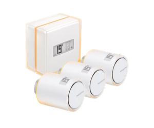 Paquete Termostato Inteligente Netatmo + Cabezal Termostático Adicional x 3