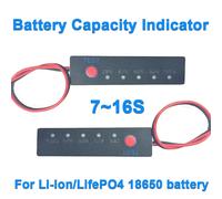 Paquetes de baterías LifePO4/Li-ion 7S 8S 10S 13S medidor indicador de capacidad de batería módulo probador de nivel de potencia Panel de placa de visualización 13S Li-ion