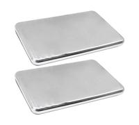 Paquetes fríos para portátil | Molde cubitera Acero Inoxidable 2 Unidades | Hielos Reutilizables | para térmica, Bolsas Almuerzo, Camping, Viajes - Mantiene Comida y Bebida Frescas y frías