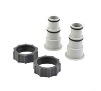 Par de adaptadores de manguera con collar para conexiones de bomba roscadas Intex, convierte la manguera estándar en estilo de abrazadera para sistemas de filtro de piscina de 1.5 1.25 pulgadas