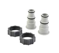 Par de adaptadores de manguera de piscina con collar de 1.25 a .5 pulgadas | Convierte mangueras de piscina roscadas en mangueras estilo abrazadera para una conexión segura y fácil del sistema de filtro