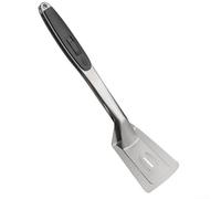Para alimentos de metal de alta calidad para pinzas para freidora de aire y barbacoa, acero inoxidable resistente para volteador con agujeros de drenaje, agarre antideslizante, bloqueo de ahorro de