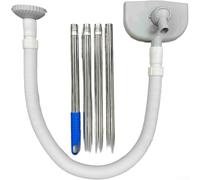 para aspirador Piscina con Circulación de Agua para Profunda de Fondos y Paredes en Piscinas Desmontables Gris(Gray, 4 Sections)