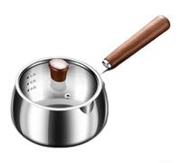 Para cacerola de acero inoxidable 316L de alta calidad, olla calentadora de leche con fondo multicapa, mango ergonómico de nogal, boquilla de vertido sin goteo, apto para todas las cocinas de 28 cm