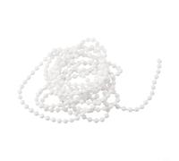 para cadena de Cuentas para Persianas 1m Plástico para cadena(White) | Plástico al desgaste, instalación rápida sin herramientas, operación para suave y silenciosa, 1 metro de longitud