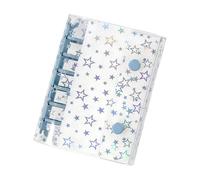 para carpeta - 11 x 14,5 cm A7 para cuaderno de notas con estrellas brillantes, protección para planificadores de presupuesto de PVC, organizador de álbumes, Aa7 Budgets, fundas para