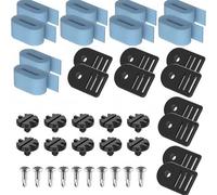 para carrete de cubierta solar de piscina tubo y sistema de reemplazo de conectores solares para sujetar la lona rollo kit de 10 enlaces metálicos resistentes (White, 65cm)