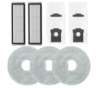 Para Cecotec para Conga para X100 para X-Treme Kit de piezas de repuesto con filtros HEPA, paños de microfibra y bolsas de polvo para pelo de mascotas y limpieza del hogar, 2 filtros, 3 paños y 4
