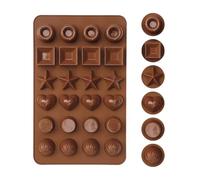 Para chocolate | 24 cavidades suministros de horno - Molde para Fudge y pudding - para pasteleros caseros pasteleros amantes de los dulces decoración de tartas cumpleaños boda