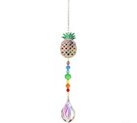 Para decoración colgante de cristal, paquete de 3, para hacer con adorno de jardín en forma de fruta, piña para decoración de trébol de cereza, para patio al aire libre, porche, arte colgante y