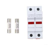 Para el portafusibles solares fotovoltaicos 2 polos 1000 V CC con luz LED para paneles solares - Dispositivo de seguridad en línea de riel DIN de 10 x 38 mm (10 A)