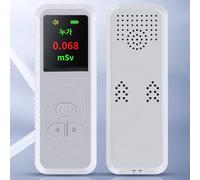 para geiger Counter Detector de radiación nuclear con pantalla OLED - Dosímetro de alta precisión para beta gamma X para rayos - Monitor personal portátil 0.08-50 mSv/h (blanco)