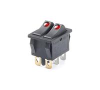 Para KCD6 Botón Luces Barco Interruptor Alimentación 1 Unids/lote 6PIN 16A 250V 20A 125V Doble Luz Basculante ON-OFF Interruptor Mando Elevalunas