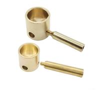 Para mini olla de soldadura de latón para hierro T12 936 907, horno compacto de estaño con diámetro interior de 16 mm, soporte de contenedor de soldadura resistente al calor con adaptador roscado