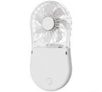 para mini Ventilador Plegable con Hielo 1800mAh USB Silencioso(Transparent version White)