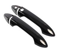 Para Pilot Cubierta De Manija Puerta Inteligente Un Solo Orificio, Accesorios Protectores Decoración Exterior Copa Y Moldura Protector Antirrayas Funda Manija Puerta Coche(2 Doors Bright Black)