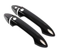 Para Pilot Cubierta Manija Puerta Inteligente Un Solo Orificio Doble Moldura Copa Exterior Decoración Antiarañazos Funda Manija Puerta Coche(2 Doors Bright Black)