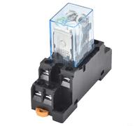 para relé de Potencia AC220V DC24V con para piloto LED para(C) | DPDT 8 pines, contacto plateado, para compacto, para ideal para tableros eléctricos y control de motores