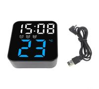 para reloj Digital con Pantalla de Temperatura y Fecha para(Blue light) | Tres alarmas independientes, control por voz, para ideal para familias, never para miss appointments, para fácil